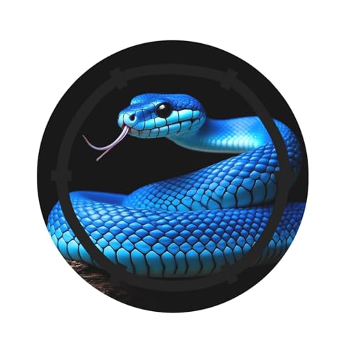 Blue Viper Snake 2 Print Foldable Camping Tote Bag, Packable Picnic Mat And Beach Tote