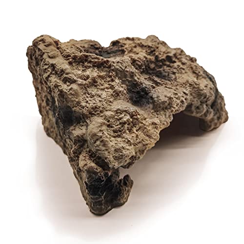 Reptile Hide Bearded Dragon Cave Hideouts Habitat Décor for Snake (Large) | Simulation Rock, Terrarium Tank Accessories, Turtles Lizards Snakes Crab Hide