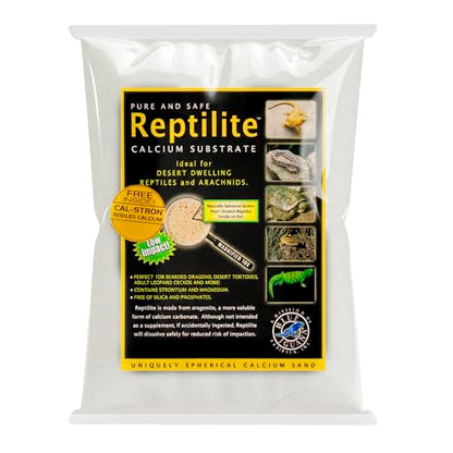 CaribSea Reptiles Calcium Substrate Sand - 20 lb Each - Natural White Sand for Reptile Terrariums, Promotes Healthy Habitat & Optimal Calcium Levels (Pack of 2)