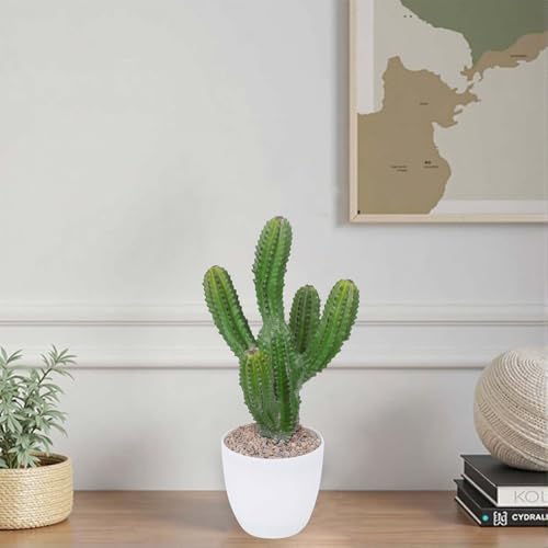 Artificial Cactus 14inch Faux Cacti Fake Succulent Plants for Indoor Outdoor Home Office Garden Decor - size: 14inches
