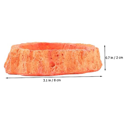 POPETPOP Reptile Feeder Bowl for Lizard Turtle Skid-Resistant Easy-Clean Odorless Food Water Storage Basin