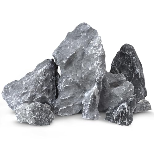 VOKOY 2.5lb Natural Seiryu Stones, Aquarium Rocks Decoration Aquascaping Stone Landscaping Model for Fish Tank Decor Terrariums Paludariums Reptile Enclosures Gardens, 2-6 inches