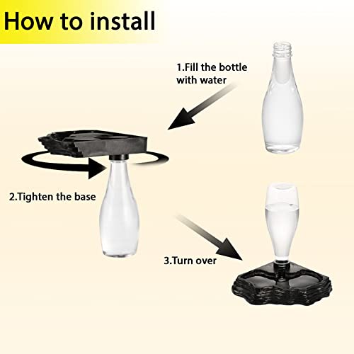 Automatic Reptile Water Dish 13.5Oz Reptile Water Bowl Bearded Dragon Leopard Gecko Snake Lizard Terrarium Tank Accessories… (Grey) - color: grey