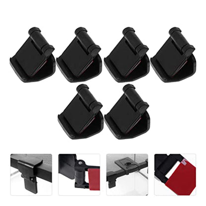 6pcs Terrarium Screen Clips - Escape Reptile Tank Latch Plastic Terrarium Buckle Reptile Tank Accessories for Aquariums Glass Tanks