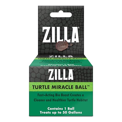 Zilla Pet Turtle Miracle Ball, Odor and Sludge Remover, for Cleaner and Healthier Turtle Habitats and Aquariums, Treats up to 50 Gallons