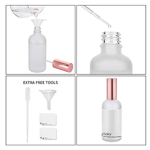 Small Glass Spray Bottle, 3.4oz, 2 Pack | Perfume Atomizer, Fine Mist - color: Rose Gold Frosted
