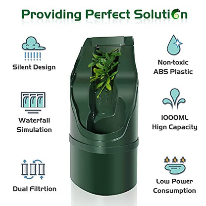 Reptile Chameleon Cantina Drinking Fountain Water dripper Comes with Feeding Tongs and Frosted Tweezer for Lizard Turtle Snake Spider Frog Gecko, Come with an Extra Pump for Replacement