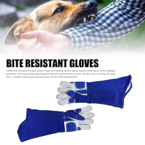 PerGar Animal Handling Glove, PU Cotton Thickened Lengthen Insulated Anti Scratch Protective Gloves for Training Dogs Cat Bird Snake Lizard Wild Animals Reptiles, etc