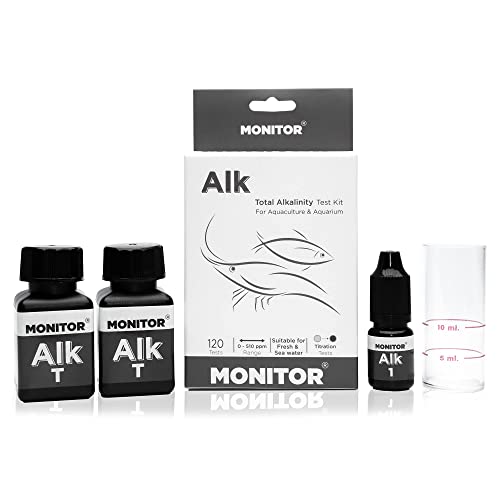 Monitor Alkalinity Test KIT (120 Tests) - Monitor Aquarium and aquaculture Water Quality