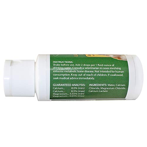 Liquid Calcium Supplement 2 oz. - Supports Healthy Bones & Prevents Calcium Deficiencies - for Sugar Gliders, Opossums, Squirrels, Reptiles & Other Small Pets