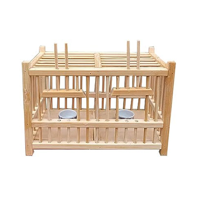 Small Reptile Animals Terrarium. Insect Enclosure. Crickets, Snails, Spiders, Cockroach ，Tarantula ，Caterpillar，Cages. Luxury Houses, Double Room. Bamboo (B)