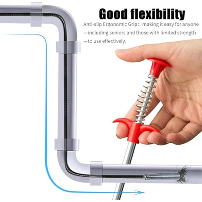 Drain Snake，116" Flexible Grabber Claw Tool Reacher Drain Snake Hair Drain Clog Remover for Toilet Sewer Shower Kitchen Bathroom Tub Clogged Drains Opener Cleaning Tool - style: 116 IN
