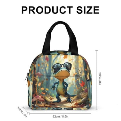 Funny Lizard Lunch Bag for Women Men | Insulated Lunch Box Leakproof Food Meal Containers Reusable Foldable 6L Capacity Lunch Tote Bags for Work Picnic Travel - color: Style 2