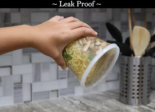 Zekii EXTRA THICK Food Storage Containers [24 Set] Mix Size Plastic Deli Containers with Lids, Slime, Soup, Meal Prep Containers, Leakproof, BPA Free Microwave Dishwasher Freezer Safe w/Measurments - color: Clear - Mix