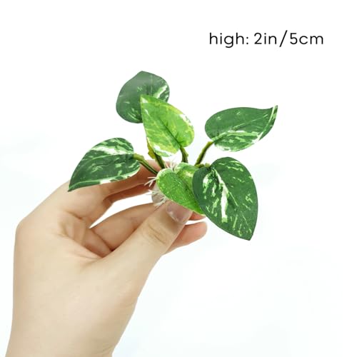 4PCS Driftwood Cave Aquarium Decor Silk Aquarium Plants for Betta Fish Tank Decorations