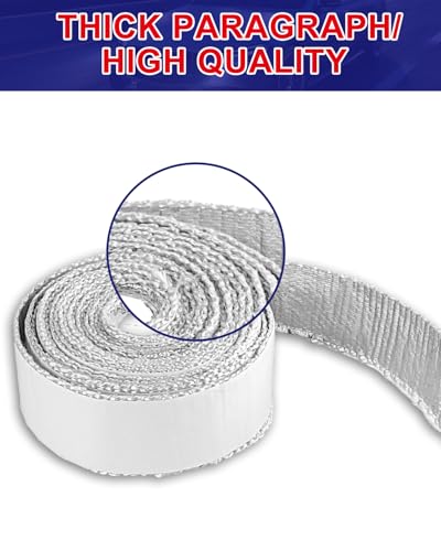 3PCS Thick Heat Shield Tape, 1.5" x 15Ft Each White Self-Adhesive Heat Barrier Wrap for Car, Truck, Exhaust, Wires, Fuel Lines, Firewall & Engine Bay, Reflects Up to 90% Radiant Heat - color: White Heat Shield Tapes *3
