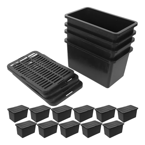 Toyvian 15pcs Plastic Reptile Terrariums Carrier Box with Lid Small Pet Transport Container for Turtles Lizards Hamsters Breeding and Travel Use