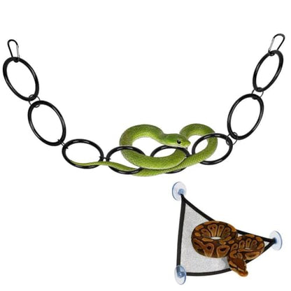 Snake Climbing Rings for Ball Python,Snake Enrichment Toys Ball with Hammock,Reptiletank Cage Decor Habitat Accessories for Terrarium