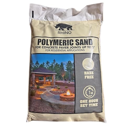 Rhino Power Bond Plus - Polymeric Sand for Pavers and Stone Joints up to a Maximum of 2 inches. (20 Pound, Beige) - color: Beige, size: 20 Pound