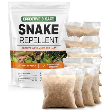 LEBMP Snake Repellent for Yard, Snake Away Repellent for Outdoors, Pet Safe Snakes Repellant, Garden Snake Deterrent, Keep Snakes Out of Backyard, Garage, House-8 Pouches - size: 1.2 Ounce (Pack of 8)