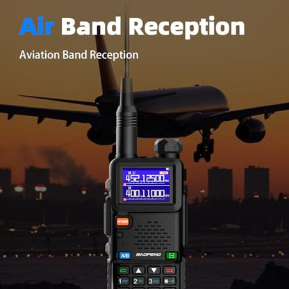 Baofeng Radio UV-5RM Ham Radio Handheld UV5R Long Range Walkie Talkies | NOAA Weather | Rechargeable |Programming Cable & Earpiece | 999 Channels for Emergency,Survival,Hunting, Camping(2 Pack) - color: Black