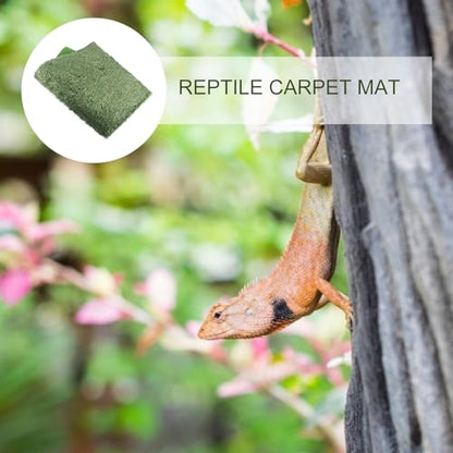 FRCOLOR 2pcs Reptile Habitat Carpet Mat Simulation Moss Terrarium Substrate Liner for Lizards Turtles Snakes Moisture-Resistant Easy-Clean Reptile Habitat Pad
