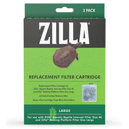 Zilla Reptile Pet Terrarium Water Filter Replacement Cartridge, Large, 3-Pack | Pet - size: Large