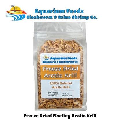 Arctic Krill, Freeze Dried for All Tropical & Pond Fish... 3.4oz Clear Bag | For Tropical Fish, Marine Fish, Cichlids, Catfish, Pond Fish, For Aquatic Turtles, Land Turtles - size: 3.4 Ounce (Pack of 1)