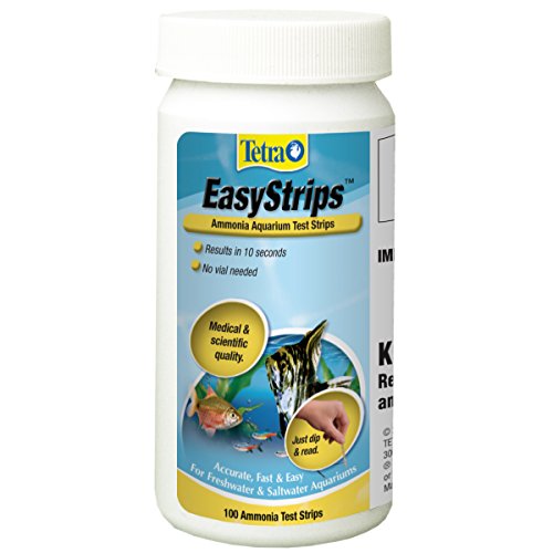 Tetra EasyStrips Ammonia Test Strips for Aquarium Water, 100 Count | Tests For Ammonia In 10 Seconds, For Freshwater Or Saltwater Fish Tank, Use In New Aquariums, After Water Change Or As Needed - size: 100-Strip