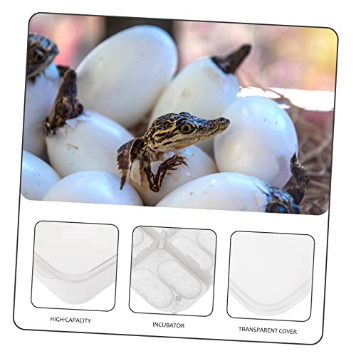 Reptile Breeding Box Egg Incubation Tray Heavy Duty for Snakes Geckos and Lizards - color: White