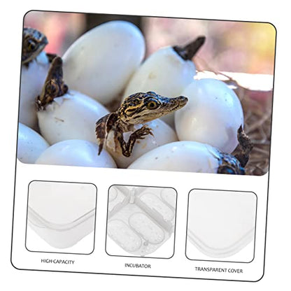 Reptile Breeding Box Egg Incubation Tray Heavy Duty for Snakes Geckos and Lizards - color: White