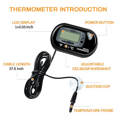 Simple Deluxe 150W Ceramic Heat Lamp Reptile Heat Emitter Heater Lamp Bulb No Light with Free Digital-Thermometer, for Pet Brooder Coop Chicken, Dragon Turtle Lizard Snake Aquarium Tank - size: 150 Watts, style: Bulb *1+Thermometer