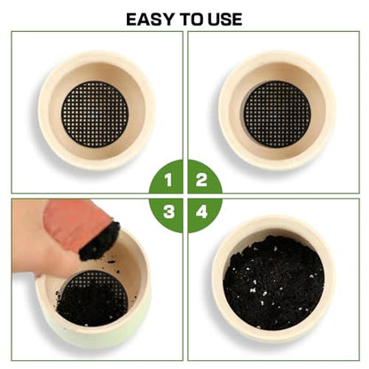 60 Mesh Screen for Planter Pots, Plant Drainage Insert, Pot Grid Mats Pads | 50PCS Mesh Screens + 10PCS Pot Bottom Grid Mats, 4 Inch Breathable Reusable Flower Pot Hole Pads For Indoor Outdoor Planters - size: 4 Inch