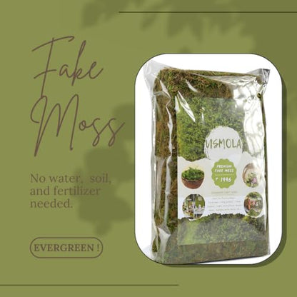 USMOLA Fake Moss, 8 OZ Green Moss for Potted Plants, Artificial Moss for DIY Crafts Home Decor Table Centerpieces Wedding Decoration (Fresh Green 225gr)