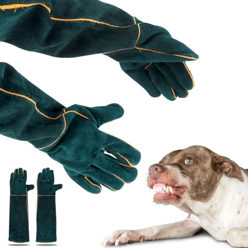 23.7" Animal Handling Gloves - Bite Proof, Long Protective, Durable Gloves for Cat, Dog, Snake, Falcon, Zoo Workers