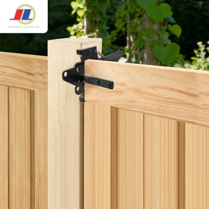 Gate Latch, Outdoor Fence Gate Lock, Adjustable Strike | Heavy duty outdoor gate latch with adjustable strike plate for wood fences and metal gates; for garden, yard and farm use. - size: Latch