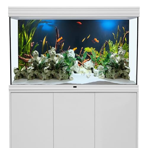YongFoto Fish Tank Background 24x12 inch Aquarium Background River Bed Waterweeds Moss Lake Aquatic Plant Undersea Tree Branch Backdrop Reptile Habitat Terrarium Background, Green-4 - color: Green-4, size: 24x12in/60x30cm