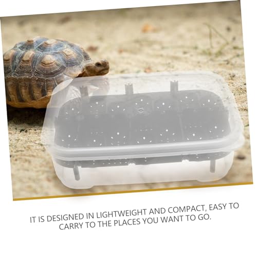 1pack Practical Reptile Egg Hatchery Box Lightweight Breeding for Geckos Lizards and Turtles Easy to Clean and Manage Incubator for Reptile Hatching Black - color: Black