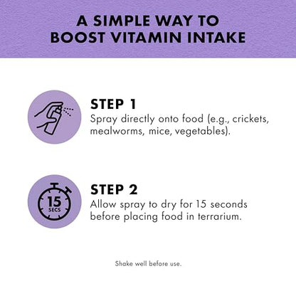 Zilla Vitamin Supplement Food Spray, with Carotene, Spray-on Multivitamin Supplement for Reptiles | With Carotene, Spray-on Multivitamin Supplement for Reptiles