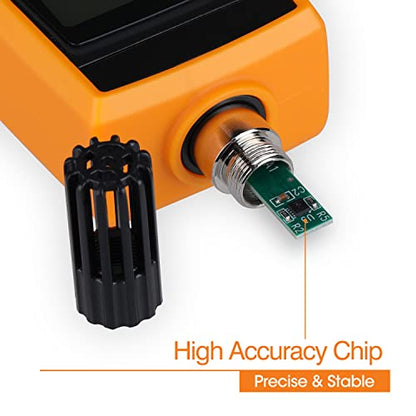 Handheld Humidity Meter, Digital Hygrometer Thermometer 0~100% RH/ -30~60°C (-22~140°F) LCD Display Backlight Moisture Tester Gauge for Outdoor, Home, Industry, Agriculture HVAC - Battery Included