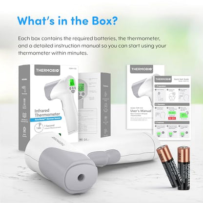 Medical Grade FSA-HSA Eligible Heavy Duty Touchless Infrared Forehead Thermometer, for Adults & Baby Digital Thermometer Gun, 1s Instant Results