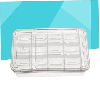 FRCOLOR Compartments Transparent Reptile Breeding Isolation Box Hatching Incubator for Snakes Turtles Geckos and Lizards Easy Observation and Cleaning for Incubation