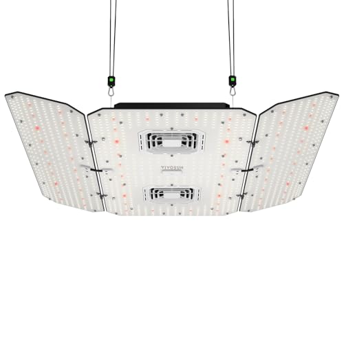 VIVOSUN AeroLight Wing AW400SE 400W LED Grow Light with Fan & Smart Control | App & GrowHub E42A/E25 compatible, covers 4x4/5x5 ft - size: 4x4