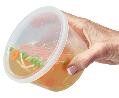 DuraHome Food Storage Containers with Lids 8oz, 16oz, 32oz Freezer Deli Cups Combo Pack, 70 Sets BPA-Free Leakproof Round Clear Takeout Container Meal Prep Microwavable (70 Sets - Mixed sizes) - style: 70 Sets - Mixed sizes