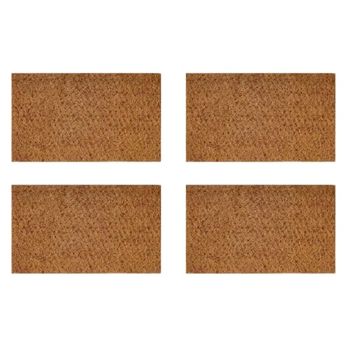 of 4 Natural Coconuts Fiber Reptiles Carpet for Tortoises and Lizards Terrariums Bedding Mat Substrate Liner Tortoises Bedding - size: S
