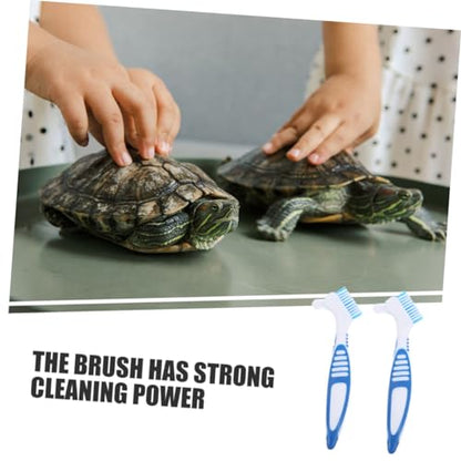 BESPORTBLE 3pcs Turtle Shell Cleaning Brush for Aquatic Turtle Tank Reptile Hides Reptile Accessories - color: Sky-blue
