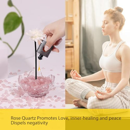 Rose Quartz & Clear Quartz Crystal Chips 1lb (1200+ Pcs)-5-8mm Love & Clarity Mix, Healing Stones for Plants, Aquarium, Crafts, DIY & Gifts - color: Rose Quartz & Clear Quartz, size: 1LB