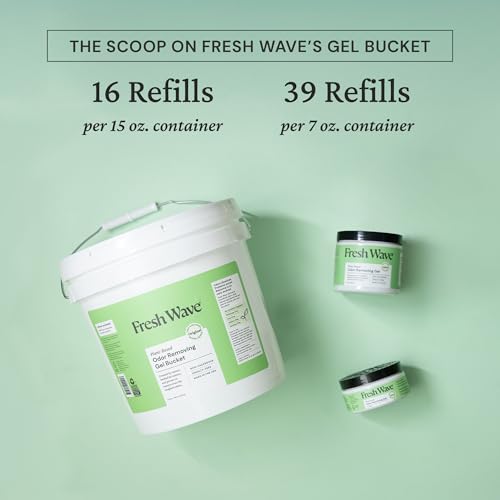 Fresh Wave Odor Eliminator Gel Bucket, 248 oz. Original Refill | EPA Safer Choice rated, No parabens or harsh chemicals, Refills up to 16 large gel jars, Pet-safe room deodorizer - size: 248 Fl Oz (Pack of 1)