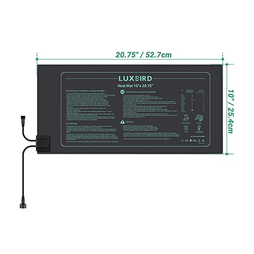 LUXBIRD Daisy Chain Seedling Heat Mat 10" x 20.75" Waterproof Plant Heating Pad, for Seed Starting, Germination, Hydroponics (Master Mat Required) - size: Additional Mat-10x20.75