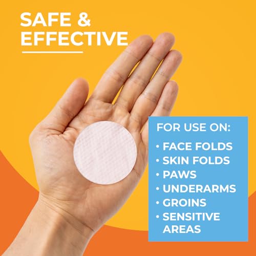 Antibacterial & Antifungal Medicated Wipes for Dogs and Cats – 100 Count - Chlorhexidine Wipes with Ketoconazole for the Treatment of Rashes, Skin Infections, Itchy Paws, and Pet Acne - size: 100
